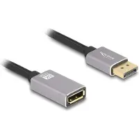 DeLOCK DisplayPort Verlängerungskabel 8K 60 Hz 1 m grau Metall