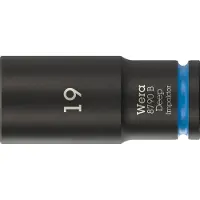 Wera 05005560001, Steckschlüsselbuchse, Schwarz, Blau, 1 Kopf/Köpfe, 3/8", Metrisch, 19 mm