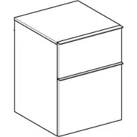 Geberit 502315013 iCon Seitenschrank, 2 Schubladen