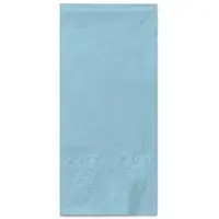 Mank Serviette in Hellblau aus Tissue 3-lagig, 33 x 33 cm, 1/8 Falz, 100 Stück