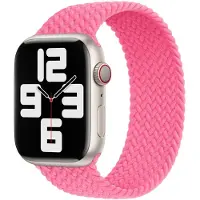 Apple Geflochtenes Solo Loop für Watch | 44/45/46/49 mm - Größe 4 - Flamingo
