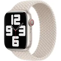 Apple Geflochtenes Solo Loop für Watch | 44/45/46/49 mm - Größe 7 - Starlight
