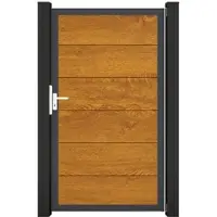 MR-Zaun Nova PVC Tor Universal-DIN einflügelig, mit Torpfosten, Golden Oak