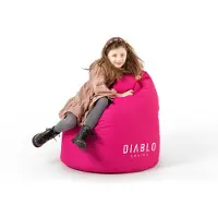Diablo Chairs Diablo Kindersitzsack mit Füllung Sitzsack Gaming Sessel Beanbag Farbe: Rosa