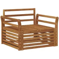 vidaXL 2 Stück Outdoor-Sofa Natur