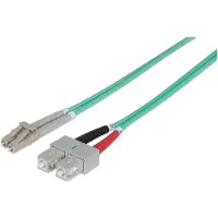 Intellinet LWL Anschlusskabel LC/SC 1m Multimode OM3 aqua