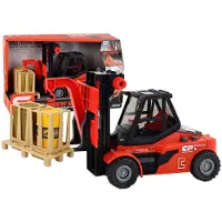 Leantoys Lean Toys Roter Gabelstapler 1:16 Bewegende Gabeln Geräusche Lichter