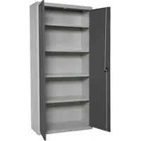 Simon Rack Aktenschrank, Mehrzweckschrank, Stahl-Aufbewahrungsschrank, 4 Ebenen, Doppeltüren, Schloss - Simonlocker