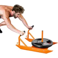 StarTech.com Gewichtsschlitten Power Pull Push - Zugschlitten in Orange - 227kg Tragfähigkeit - Ideal für Kraft- und Ausdauertraining