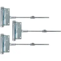 Alberts 852856 Tür- und Torschließer, selbstschließend, galvanisch blau verzinkt, Höhe 100 mm, Länge 242 mm, 3er Set