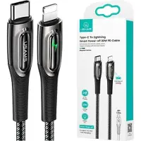 Usams Kabel Pleciony Usb-C Na Lightning Smart Power-Off 20W Pd Kabel 1.2M Czarny/Schwarz Sj518Usb01 (Us-Sj518)