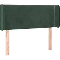 Syfax Kopfteil mit Ohren Dunkelgrün 103x16x78/88 cm Samt