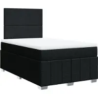 Syfax Boxspringbett mit Matratze Schwarz 120x200 cm Stoff
