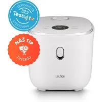 Lauben Low Sugar Rice Cooker 3000WT, Reiskocher, 3 l Inhalt, 6 Automatikprogramme, manuelle Einstellungen, Antihaft-Keramikoberfläche, Weiss