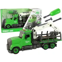 Leantoys Lean Toys Holztransporter LKW Fahrzeug Reibungsantrieb Geländewagen Anhänger , Größe:UNIVERSAL