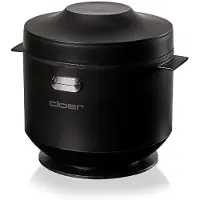 Cloer 6830 Reiskocher mit 1 l Fassungsvermögen, inkl. Dampfaufsatz & spülmaschinengeeignetem Innentopf, 7-Phasen-Technologie, Warmhaltefunktion bis 24 h, Signalton und Wasserstandsanzeige, 350 W