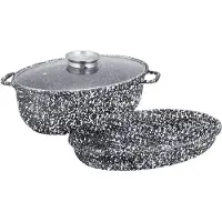 Klausberg Bratpfanne KB-7367 38cm Keramische Antihaftbeschichtung Marmor-Effekt