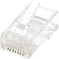 Intellinet 100er-Pack Cat6 RJ45-Modularstecker, UTP, 2-Punkt-Aderkontaktierung, für Litzendraht, 100 Stecker pro Becher, RJ-45, Transparent, Polycarbonat, Cat6, Gold, 180 g
