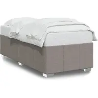 Syfax Bettgestell ohne Matratze Taupe 90x200 cm Stoff