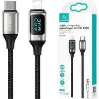 Usams Geflochtenes Kabel U78 Usb-C Zu Lightning Led 1.2M 20W Pd Schnellladung Sj545Usb02 (Us-Sj545)