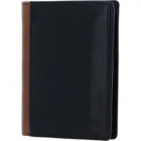 Chiemsee Leder Geldbörse Houston RFID Wallet With Flap Black / Cognac schwarz braun