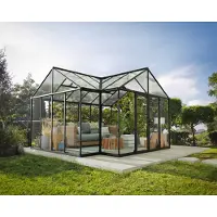 Canopia Aluminium Gewächshaus Triomphe Schwarz 454x380x285 cm