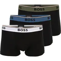 BOSS Dreierpack eng anliegende Boxershorts mit kurzem Bein aus Baumwolle mit Logo-Bund Grösse M