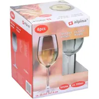 Alpina Weinglas 4 Stück 360 ml Transparent mit Raucheffekt