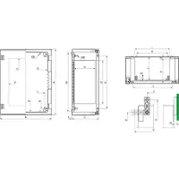 Schneider Electric NSYPLM43TG, 330 mm, 200 mm, 430 mm