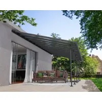 Palram - Canopia Aluminium Terrassenüberdachung Feria Anthrazit 387x850x305cm