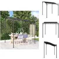 vidaXL Markise Anthrazit 2x2,3 m 180 g/m² Stoff und Stahl - Pavillons & Partyzelte