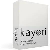Kayori Topper Spannbettlaken Shizu Creme (Jersey)-1-persoons (90/100 x 200/210/220 cm)