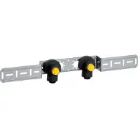 Geberit GE PushFit Anschlusswinkel, vormontiert, gedämmt, zweifach, d16mm x Rp1/2, Ad15,3cm, Messing, 1 Stk.