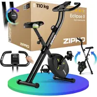 Zipro Heimtrainer Fahrrad Eclipse X Hometrainer klappbar platzsparend Magnetischer Ergometer Fitnessbike Cardio Fitnessgerät Puls leise Senioren 110kg
