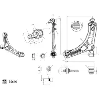 FEBI BILSTEIN Lenker, Radaufhängung 185610