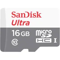 SanDisk Ultra MicroSDHC 16GB UHS-I, 16 GB, MicroSDHC, Klasse 10, UHS-I, 80 MB/s, Schockresistent, Temperaturbeständig, Wasserdicht