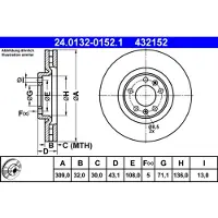 Ate Bremsscheibe 24.0132-0152.1