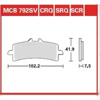 TRW Bremsbelagsatz, ohne Straßenzulassung MOTO MCB792SCR