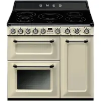 Smeg Backofenset TR93IBL2, Freistehend, Schwarz