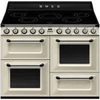 Smeg Backofenset TR4110IP2, Freistehend, Creme