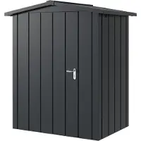 Hörmann , Metall-Gerätehaus "Juno" mit Satteldach, JSD1 - Modern, 166 x 118 cm (B x T), anthrazit, 1-flüglige Tür, Anschlag links