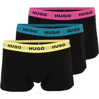 HUGO Dreierpack eng anliegende Boxershorts mit kurzem Bein und Jacquard-Logo am Bund Grösse L
