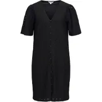 Object Strukturiertes V-ausschnitt Midikleid Schwarz L