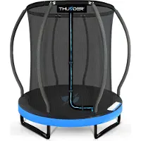 Thunder Gartentrampolin Ultra 140 cm 4,5 ft Innennetz 50 kg Blau Schwarz