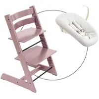 Stokke Tripp Trapp Bundle Treppenhochstuhl inklusive Newbornset Vanilla White, lila