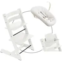 Stokke Tripp Trapp Bundle Treppenhochstuhl inklusive Newbornset Vanilla White & Babyset, weiss