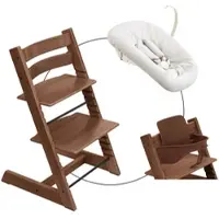 Stokke TRIPP TRAPP Bundle Treppenhochstuhl inklusive Newbornset Vanilla White & Babyset, braun