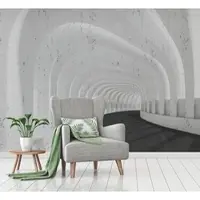 A.S. Création Vliestapete "Fototapete Architektur Tunneloptik Grau" matt strukturiert