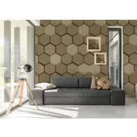 A.S. Création Vliestapete "3D-Tapete Wabenmuster Beige Betonoptik hexagon" matt strukturiert