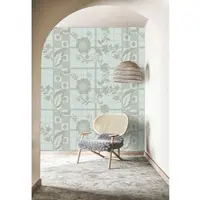 Living Walls Vliestapete "Vintage-Tapete Blumenmuster Hellblau Beige Floral" matt glatt